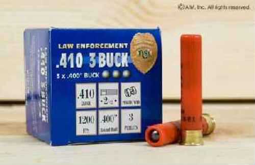 410 Gauge 25 Rounds Ammunition Nobel Sport 3" 4 Pellets Lead #4 Buck